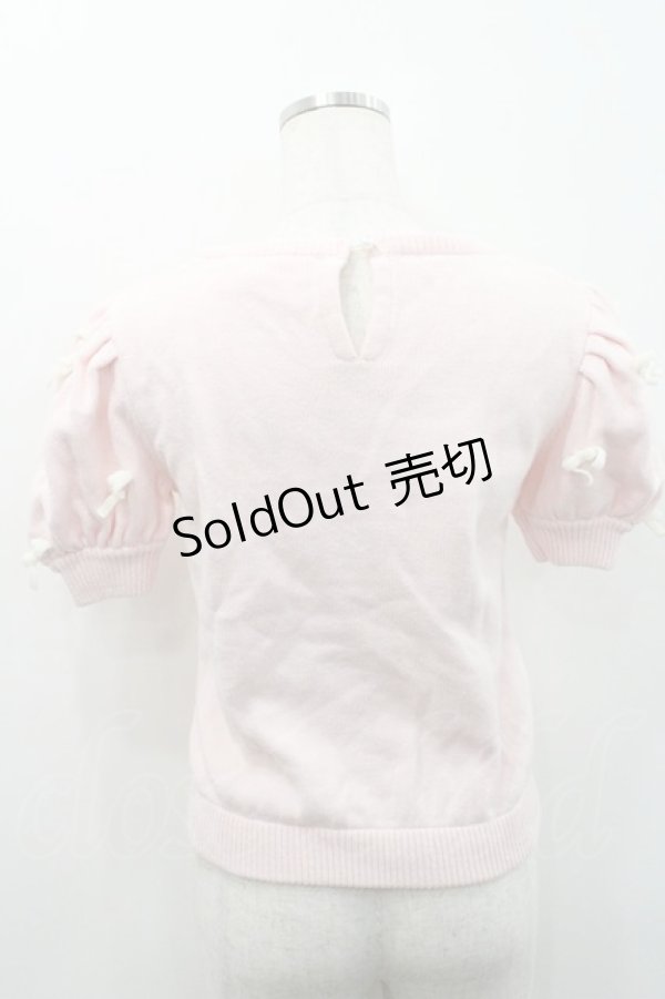 画像2: Swankiss / ウサギ柄半袖ニット  ピンク I-26-01-31-007-CA-TO-SA-ZI (2)