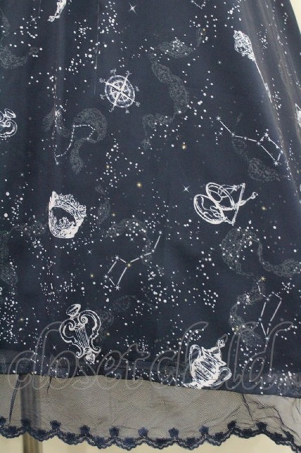 画像4: axes femme kawaii / 星座柄セーラーワンピース M ネイビーＸ白 I-26-01-31-062-AX-OP-SA-ZI (4)