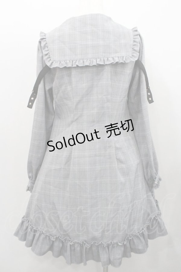 画像2: Amavel / Rosary Frill Aラインワンピース  黒チェック I-26-01-31-064-CA-OP-SA-ZI (2)