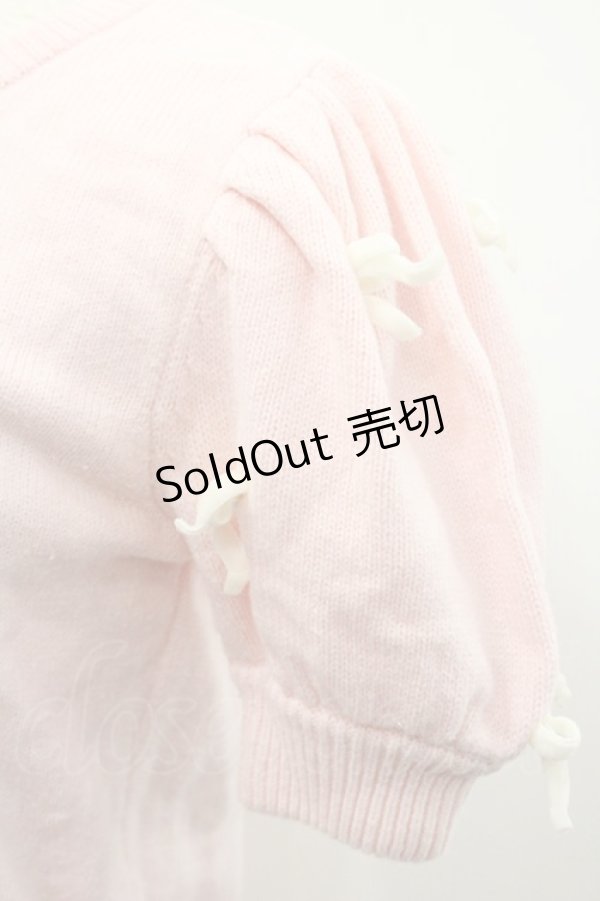 画像4: Swankiss / ウサギ柄半袖ニット  ピンク I-26-01-31-007-CA-TO-SA-ZI (4)