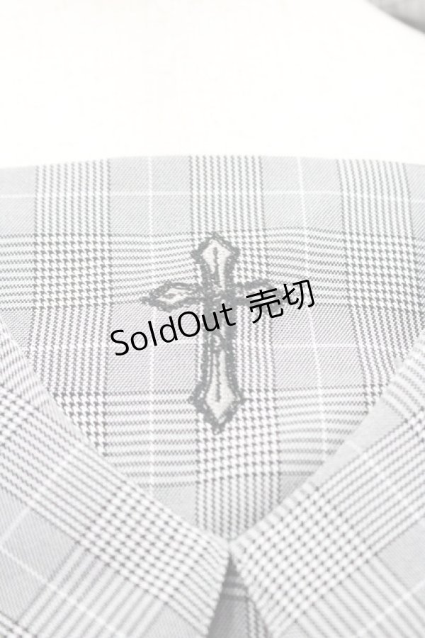 画像3: Amavel / Rosary Frill Aラインワンピース  黒チェック I-26-01-31-064-CA-OP-SA-ZI (3)