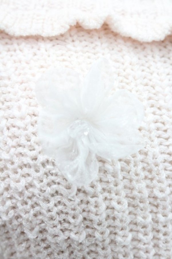 画像3: LIZ LISA / フラワーモチーフ付き半袖パフスリーブニットトップス  ピンク I-26-01-31-008-LO-TO-SA-ZI (3)