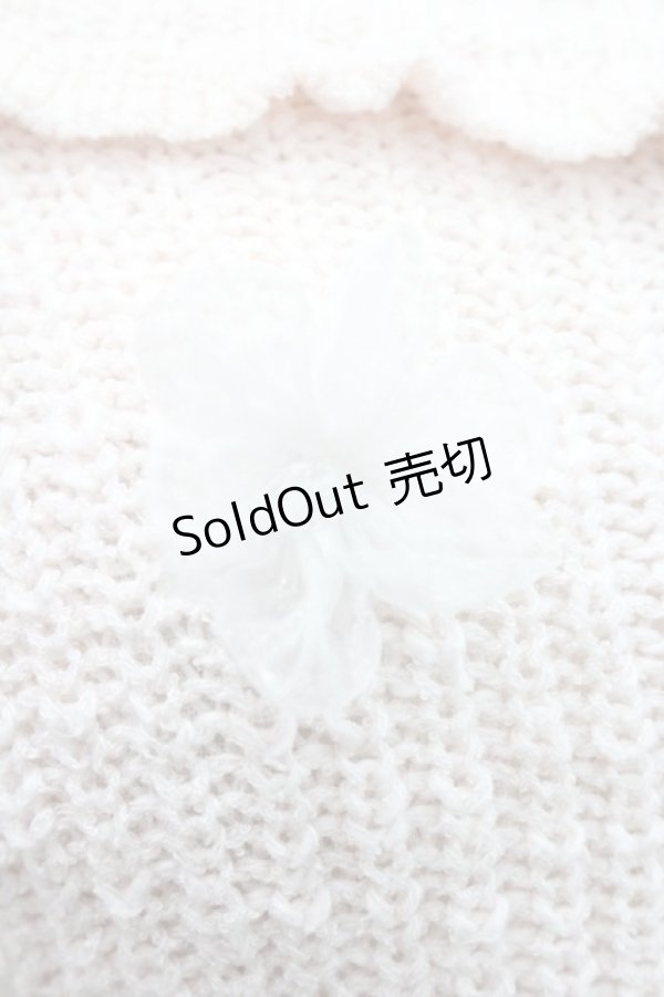 画像3: LIZ LISA / フラワーモチーフ付き半袖パフスリーブニットトップス  ピンク I-26-01-31-008-LO-TO-SA-ZI (3)