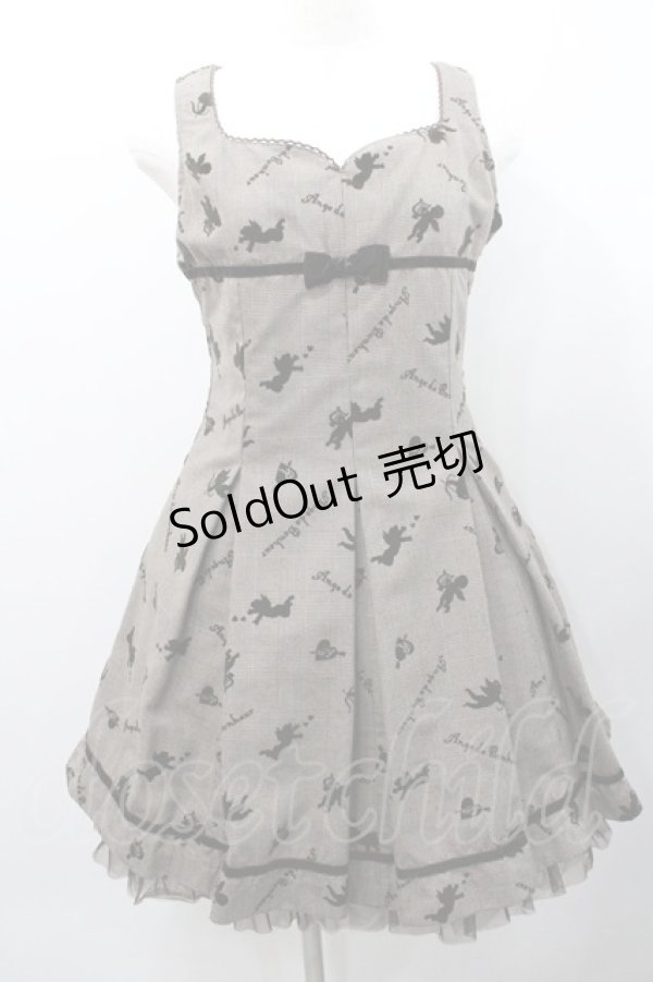 画像1: Ank Rouge / フロッキーチェックジャンパースカート  ブラウン I-26-01-31-071-CA-OP-SA-ZI (1)