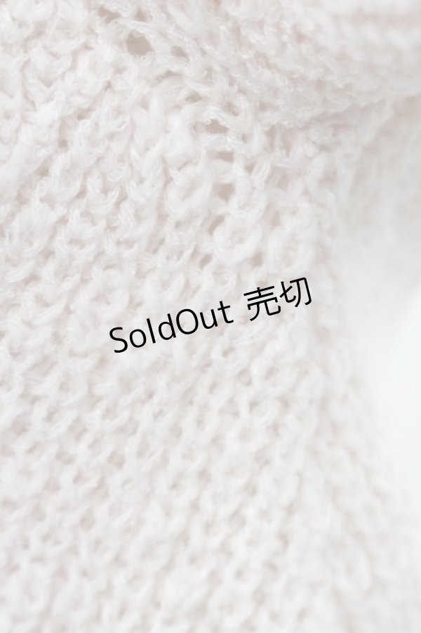 画像4: LIZ LISA / フラワーモチーフ付き半袖パフスリーブニットトップス  ピンク I-26-01-31-008-LO-TO-SA-ZI (4)