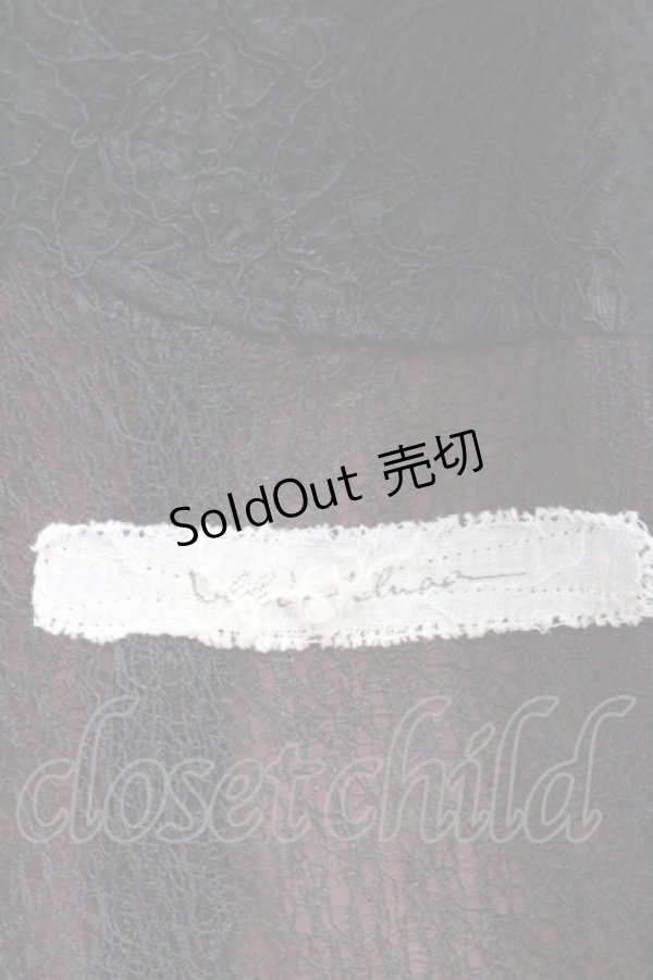 画像5: alice auaa / レース重ねコルセットロングワンピース  黒Ｘボルドー I-26-01-31-073-AA-OP-SA-ZI (5)