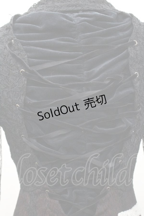 画像6: alice auaa / レース重ねコルセットロングワンピース  黒Ｘボルドー I-26-01-31-073-AA-OP-SA-ZI (6)