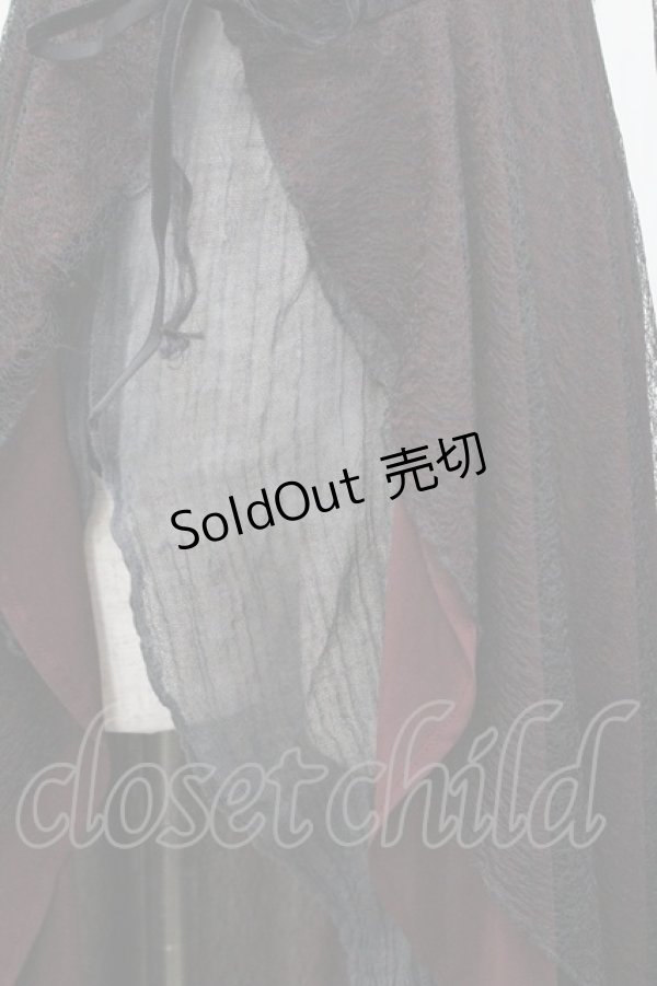 画像7: alice auaa / レース重ねコルセットロングワンピース  黒Ｘボルドー I-26-01-31-073-AA-OP-SA-ZI (7)