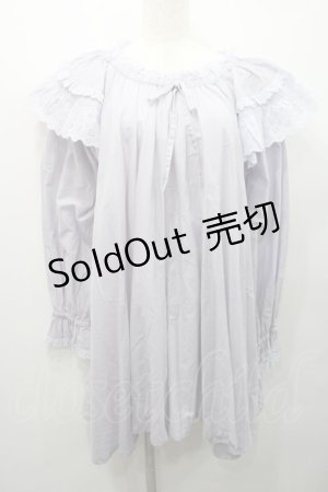 画像: PINK HOUSE / コットンレース使いチュニックブラウス  ラベンダー I-26-01-31-076-LO-OP-SA-ZI