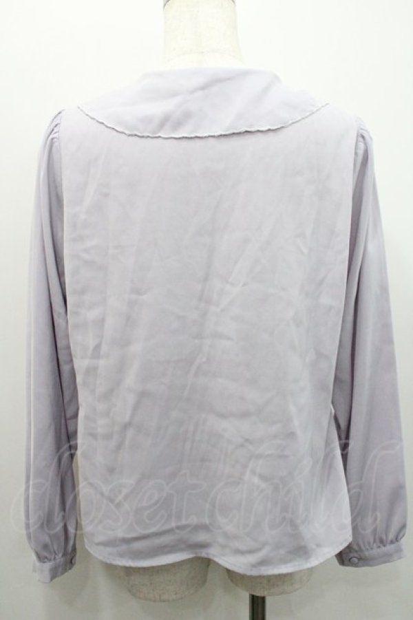 画像2: F i.n.t / ミニブーケカットワーク衿ブラウス  ラベンダー I-26-01-31-009-CA-BL-SA-ZI (2)