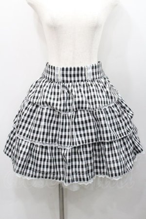 画像: Ank Rouge / ギンガムチェックスカート  黒ｘ白 I-26-01-31-080-CA-SK-SA-ZI