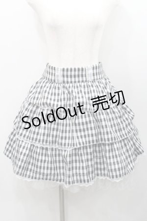画像: Ank Rouge / ギンガムチェックスカート  黒ｘ白 I-26-01-31-080-CA-SK-SA-ZI