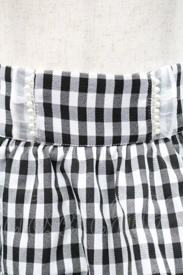 画像3: Ank Rouge / ギンガムチェックスカート  黒ｘ白 I-26-01-31-080-CA-SK-SA-ZI (3)