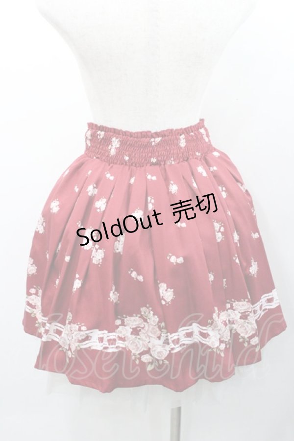 画像2: Ank Rouge / 薔薇ブーケプリントスカート  赤Ｘピンク I-26-01-31-082-CA-SK-SA-ZI (2)