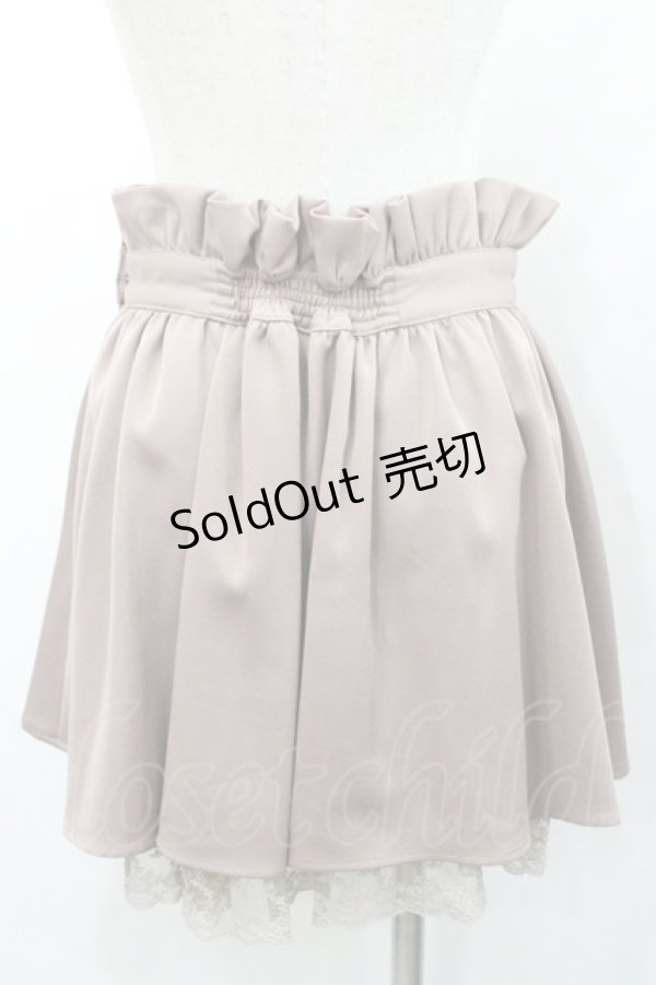 画像2: Ank Rouge / フロントリボンピンタックスカート  ベージュ I-26-01-31-083-CA-SK-SA-ZI (2)