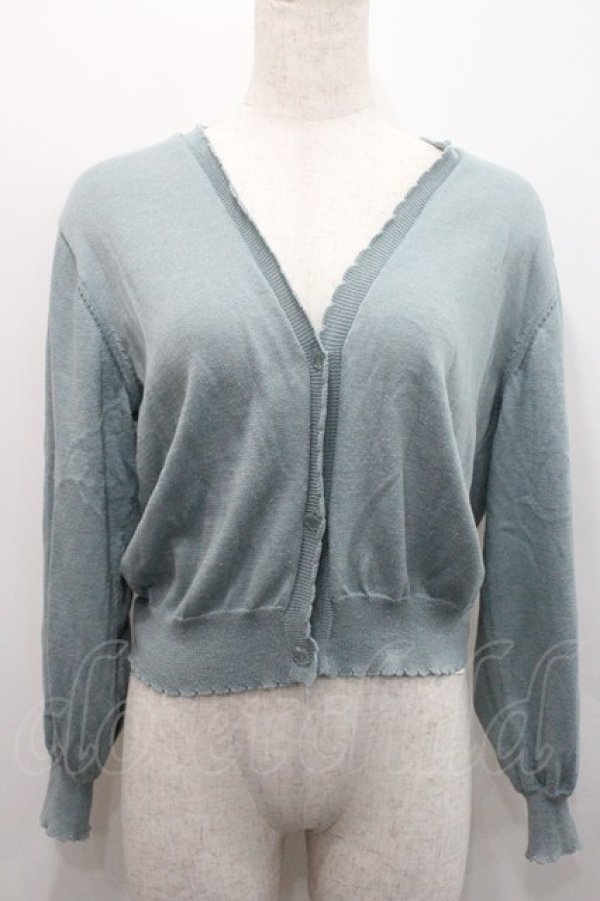 画像1: F&A / シアーフラワー釦UVカットニットカーディガン  グリーン I-26-01-31-010-LO-TO-SA-ZI (1)