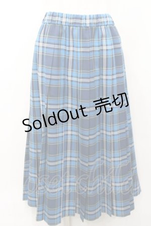 画像: MILK / TEAM CHECKロングスカート  ネイビーチェック I-26-01-31-084-ML-SK-SA-ZI