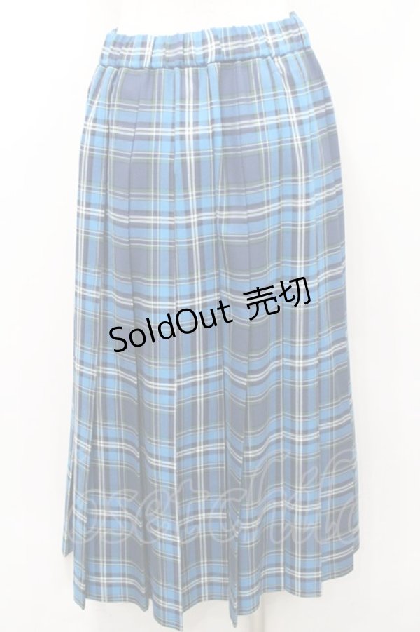 画像2: MILK / TEAM CHECKロングスカート  ネイビーチェック I-26-01-31-084-ML-SK-SA-ZI (2)