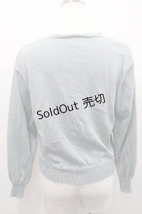 画像2: F&A / シアーフラワー釦UVカットニットカーディガン  グリーン I-26-01-31-010-LO-TO-SA-ZI (2)