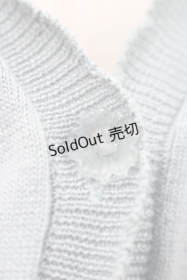 画像3: F&A / シアーフラワー釦UVカットニットカーディガン  グリーン I-26-01-31-010-LO-TO-SA-ZI (3)