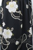 画像3: INGEBORG / パール&バラ柄スカート  ブラック I-26-01-31-090-LO-SK-SA-ZI (3)