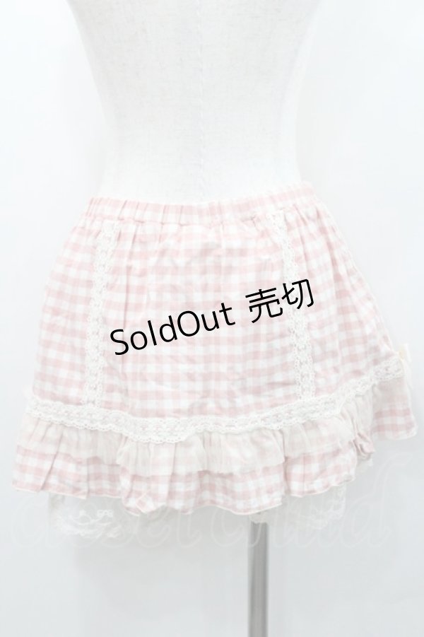 画像2: Ank Rouge / ギンガムチェックレースリボンショートパンツ  ピンクチェック I-26-01-31-093-CA-PA-SA-ZI (2)