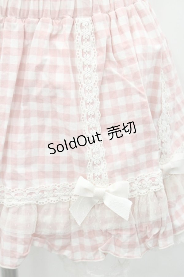 画像3: Ank Rouge / ギンガムチェックレースリボンショートパンツ  ピンクチェック I-26-01-31-093-CA-PA-SA-ZI (3)