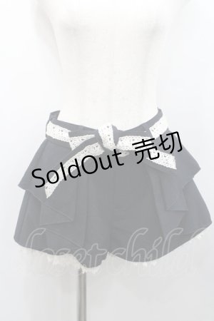 画像: Ank Rouge / ウエストリボンショートパンツ  ネイビーＸ白 I-26-01-31-094-CA-PA-SA-ZI