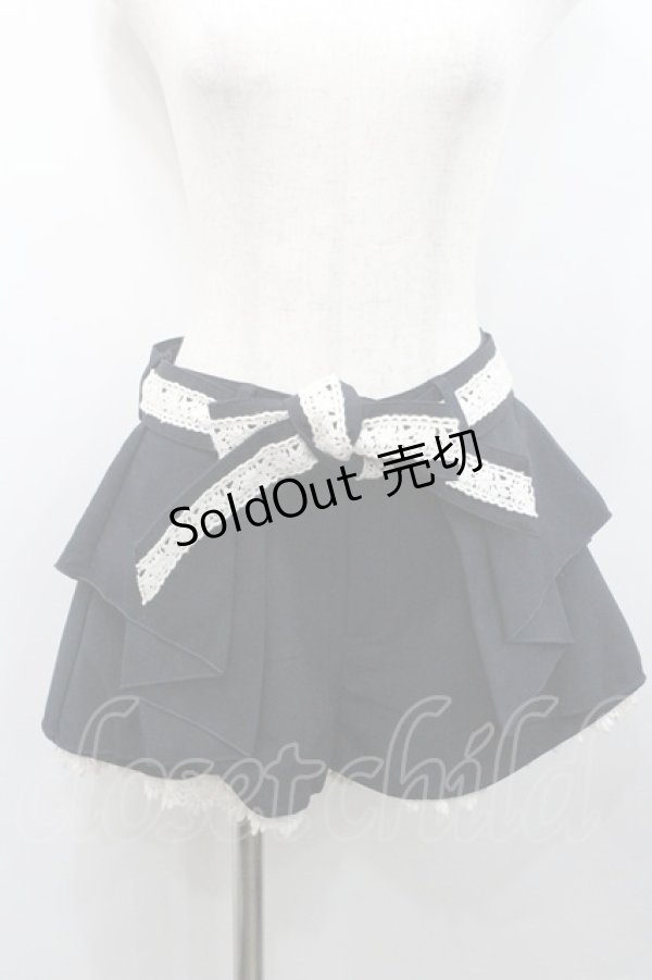 画像1: Ank Rouge / ウエストリボンショートパンツ  ネイビーＸ白 I-26-01-31-094-CA-PA-SA-ZI (1)