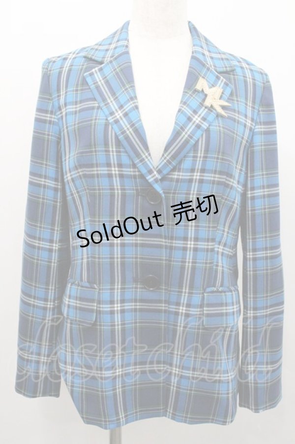 画像1: MILK / TEAM CHECKジャケット  ネイビーチェック I-26-01-31-011-ML-JA-SA-ZI (1)