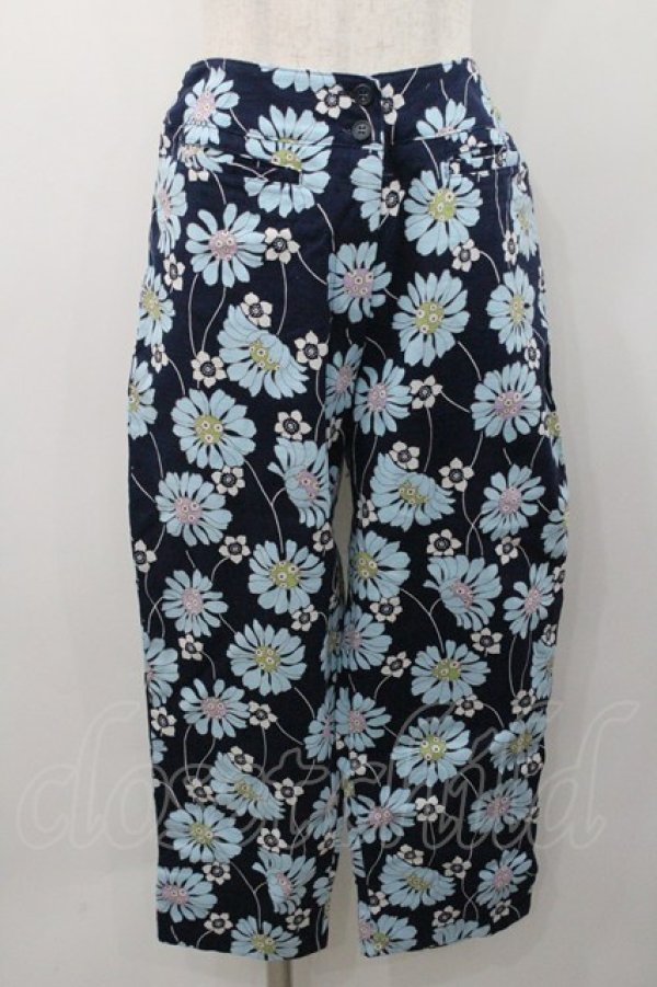 画像1: PEACE NOW / フラワー総柄パンツ  ネイビー I-26-01-31-095-PU-PA-SA-ZI (1)