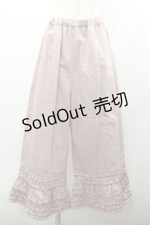 画像: PINK HOUSE / フリル使いワイドパンツ  ピンク I-26-01-31-096-LO-PA-SA-ZI