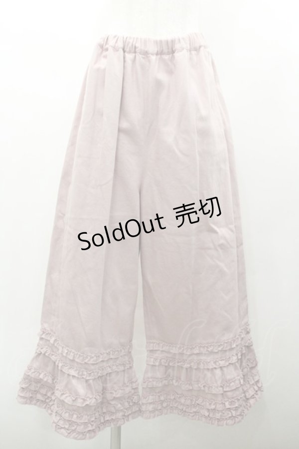画像1: PINK HOUSE / フリル使いワイドパンツ  ピンク I-26-01-31-096-LO-PA-SA-ZI (1)