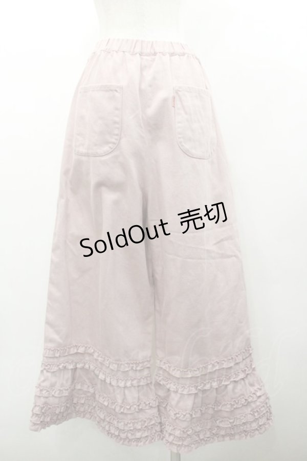 画像2: PINK HOUSE / フリル使いワイドパンツ  ピンク I-26-01-31-096-LO-PA-SA-ZI (2)