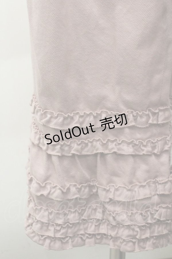 画像3: PINK HOUSE / フリル使いワイドパンツ  ピンク I-26-01-31-096-LO-PA-SA-ZI (3)