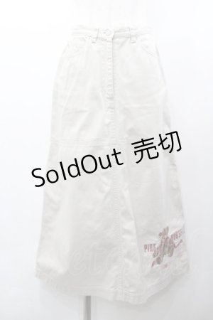 画像: PINK HOUSE / 裾テディベア刺繍チノスカート M ベージュ I-26-01-31-097-LO-SK-SA-ZI