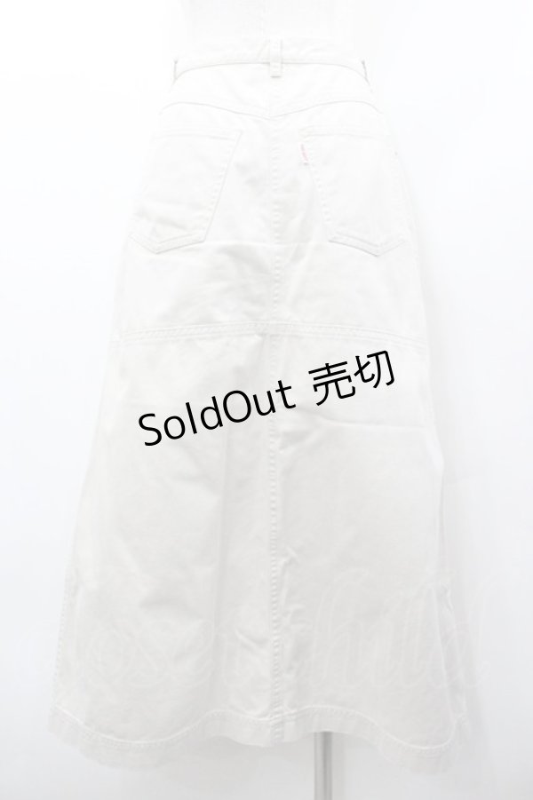 画像2: PINK HOUSE / 裾テディベア刺繍チノスカート M ベージュ I-26-01-31-097-LO-SK-SA-ZI (2)