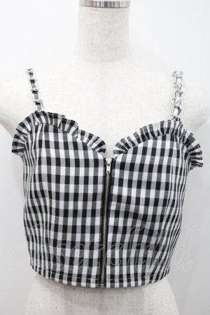 画像: Ank Rouge / ギンガムチェックビスチェ  黒ｘ白 I-26-01-31-002-CA-TO-SA-ZI