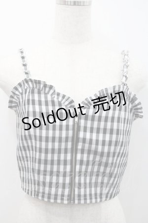 画像: Ank Rouge / ギンガムチェックビスチェ  黒ｘ白 I-26-01-31-002-CA-TO-SA-ZI