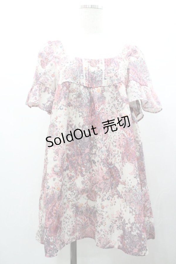 画像1: Barbie / ペイズリー柄トップス M オフ I-26-01-31-099-EL-OP-TE-ZI (1)