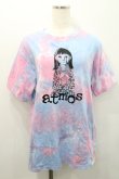 画像1: atmos / atmos pink × 楳図かずお 美少女 洗礼 TIE-DYE TEE BLUE  サックスｘピンク I-26-01-31-012-PU-TO-SA-ZI (1)