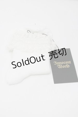 画像: Innocent World / バラレースアンクルソックス  白 I-26-01-31-107-IW-AC-SA-ZI