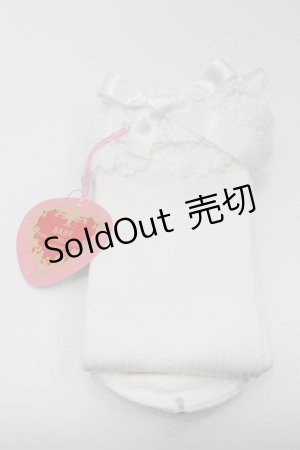 画像: BABY, THE STARS SHINE BRIGHT / トーションレースハイソックス  白 I-26-01-31-109-0-ZA-SA-ZI