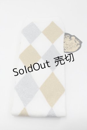 画像: ALICE and the PIRATES / A/Pダイヤ柄ラメオーバーニーソックス  白 I-26-01-31-110-PA-ZA-HR-ZI