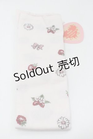 画像: BABY,THE STARS SHINE BRIGHT / Juicy Strawberry Memor柄オーバーニーソックス  ピンク I-26-01-31-113-BA-ZA-SA-ZI