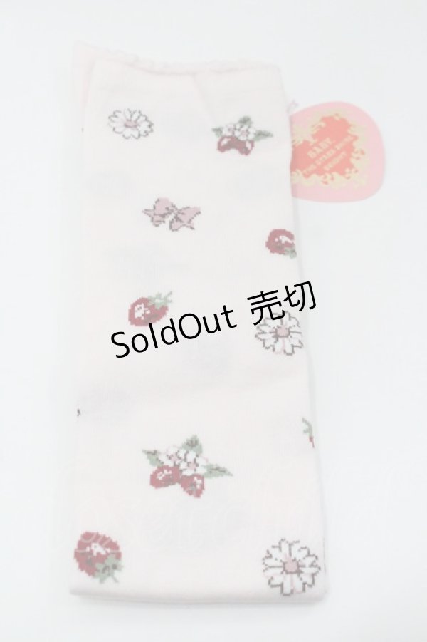 画像1: BABY,THE STARS SHINE BRIGHT / Juicy Strawberry Memor柄オーバーニーソックス  ピンク I-26-01-31-113-BA-ZA-SA-ZI (1)