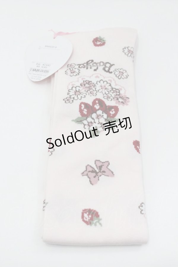 画像2: BABY,THE STARS SHINE BRIGHT / Juicy Strawberry Memor柄オーバーニーソックス  ピンク I-26-01-31-113-BA-ZA-SA-ZI (2)