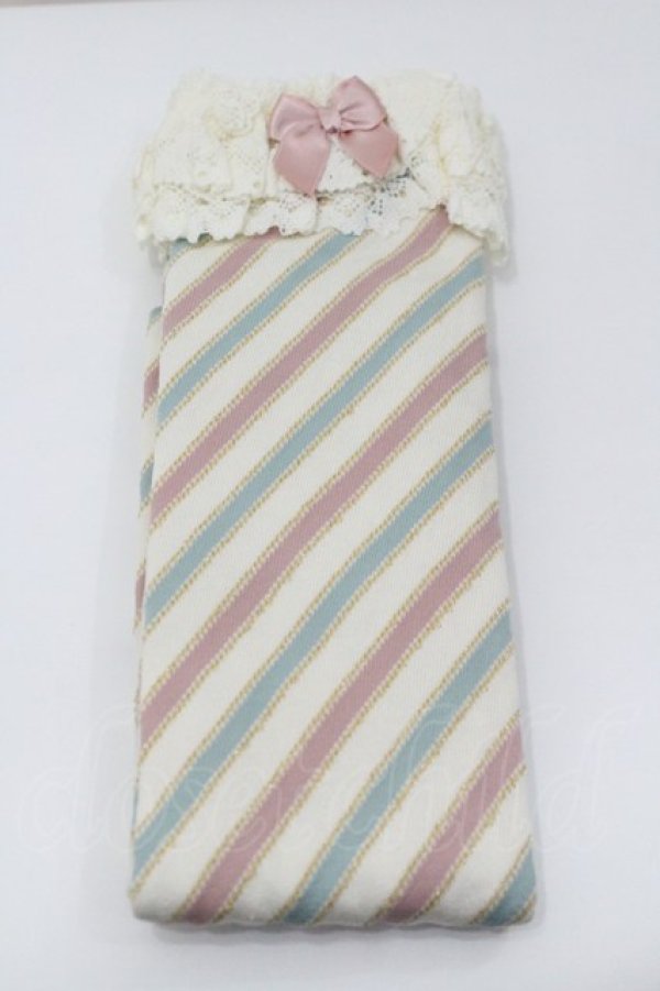 画像1: ALICE and the PIRATES / ナナメストライプオーバーニー  アイボリーＸサックスＸピンク I-26-01-31-115-PA-ZA-SA-ZI (1)