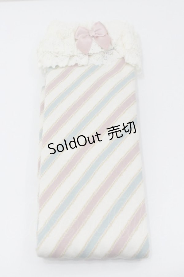 画像1: ALICE and the PIRATES / ナナメストライプオーバーニー  アイボリーＸサックスＸピンク I-26-01-31-115-PA-ZA-SA-ZI (1)