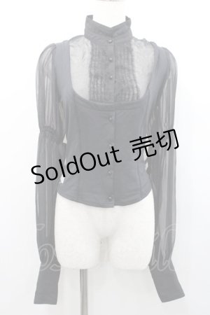 画像: alice auaa / シースルーブラウス  黒 I-26-01-31-013-AA-BL-SA-ZI